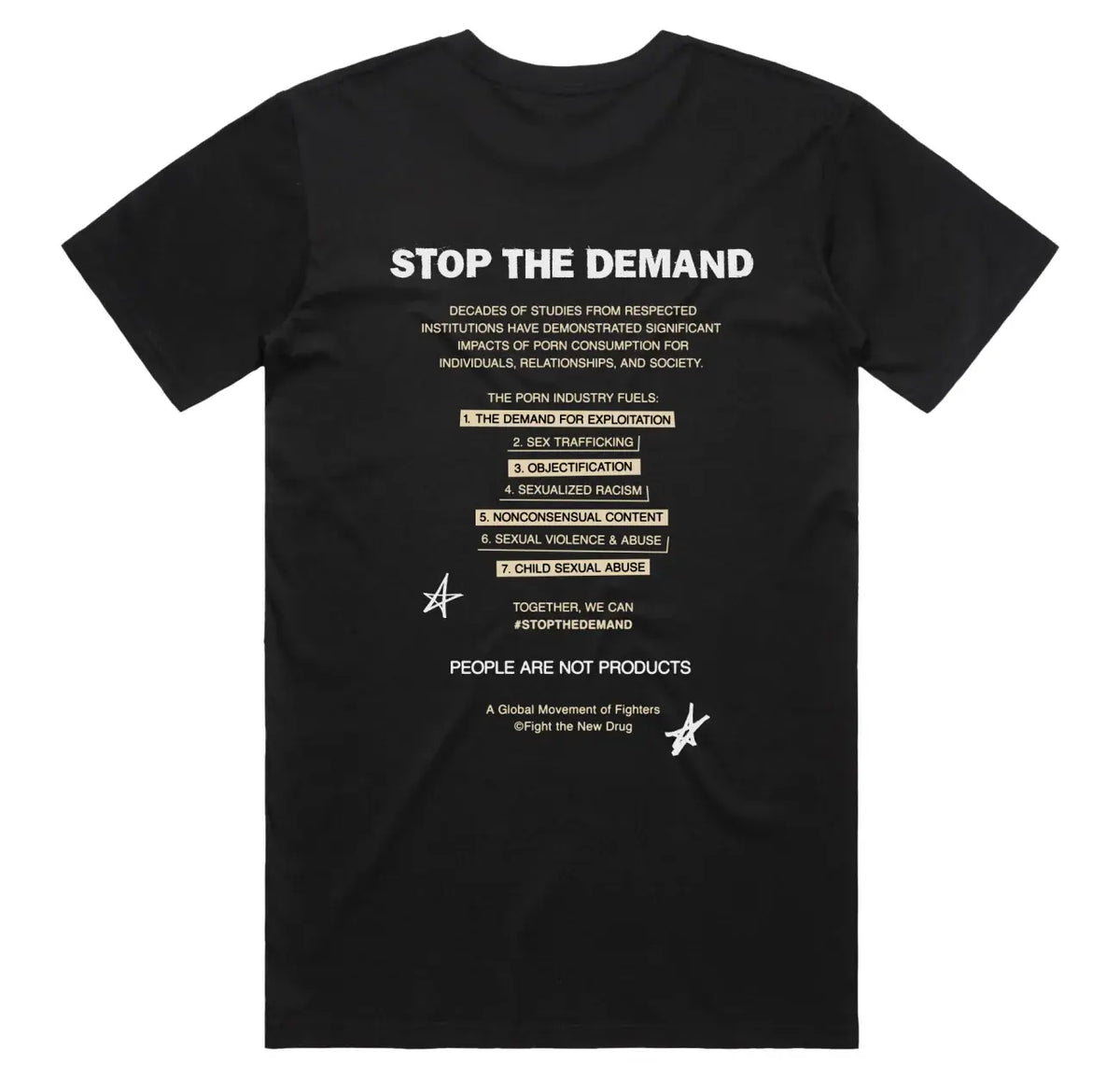 Stop The Demand Wire - Black – Fight the New Drug