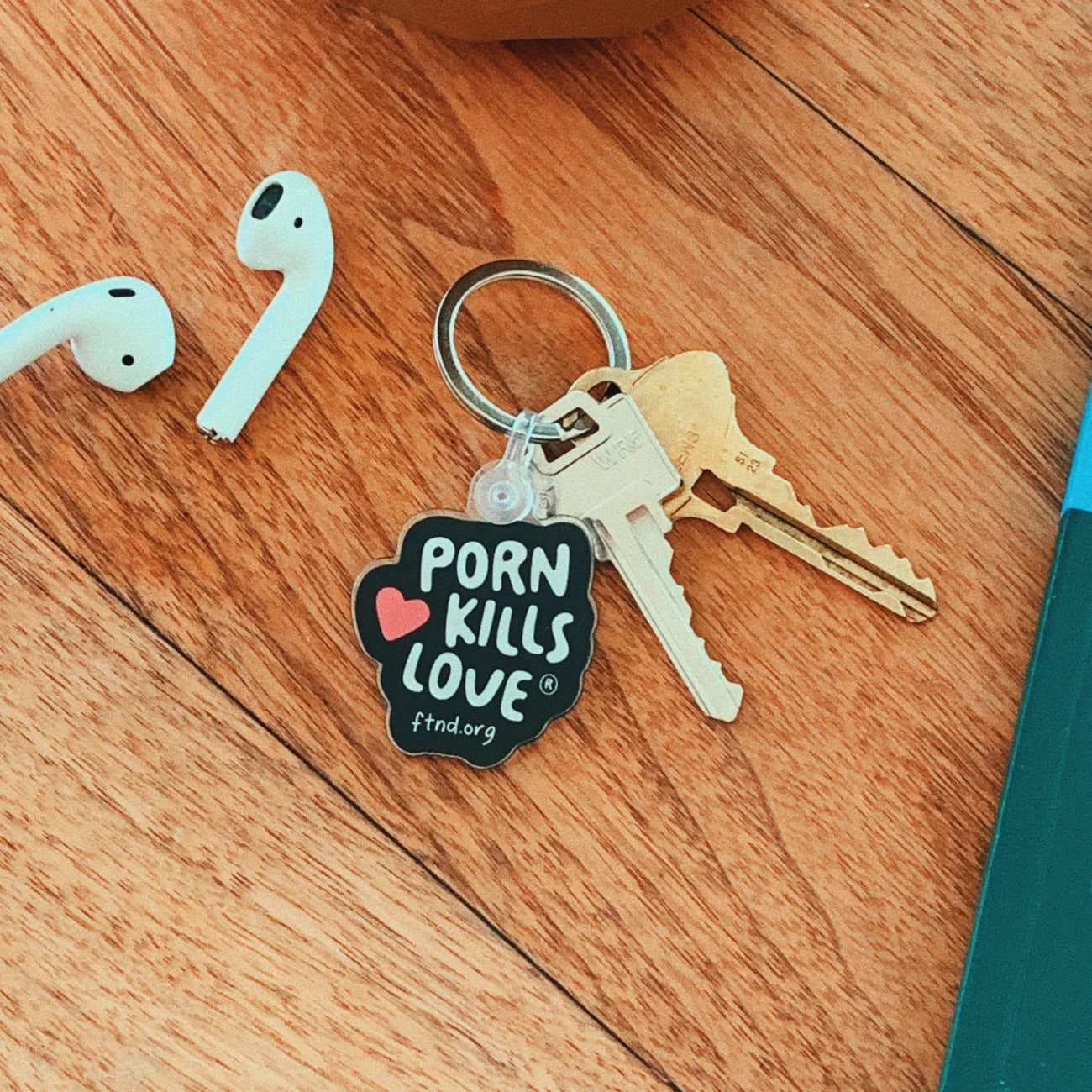 Porn Kills Love Keychain