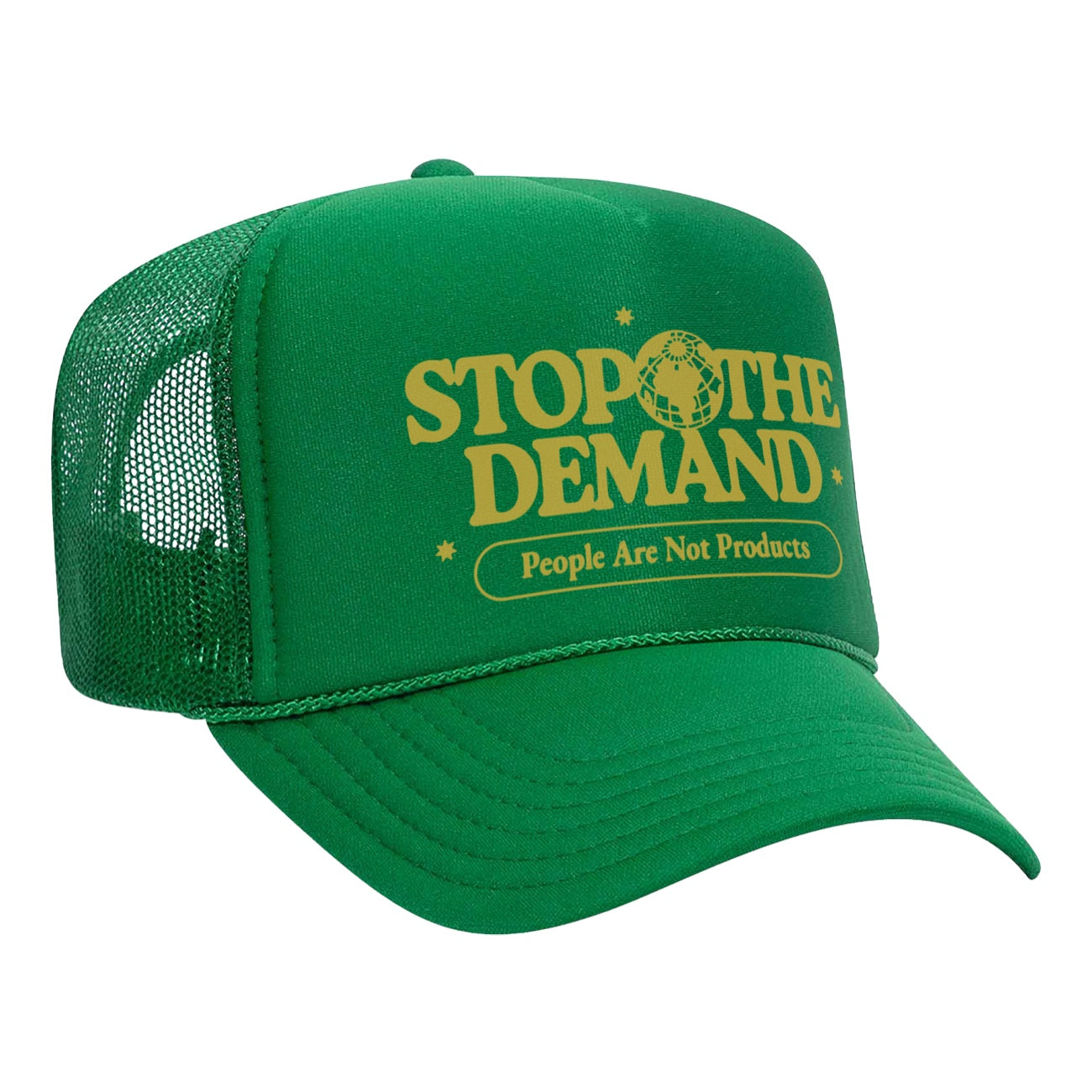 Stop The Demand Trucker Hat - Kelly Green