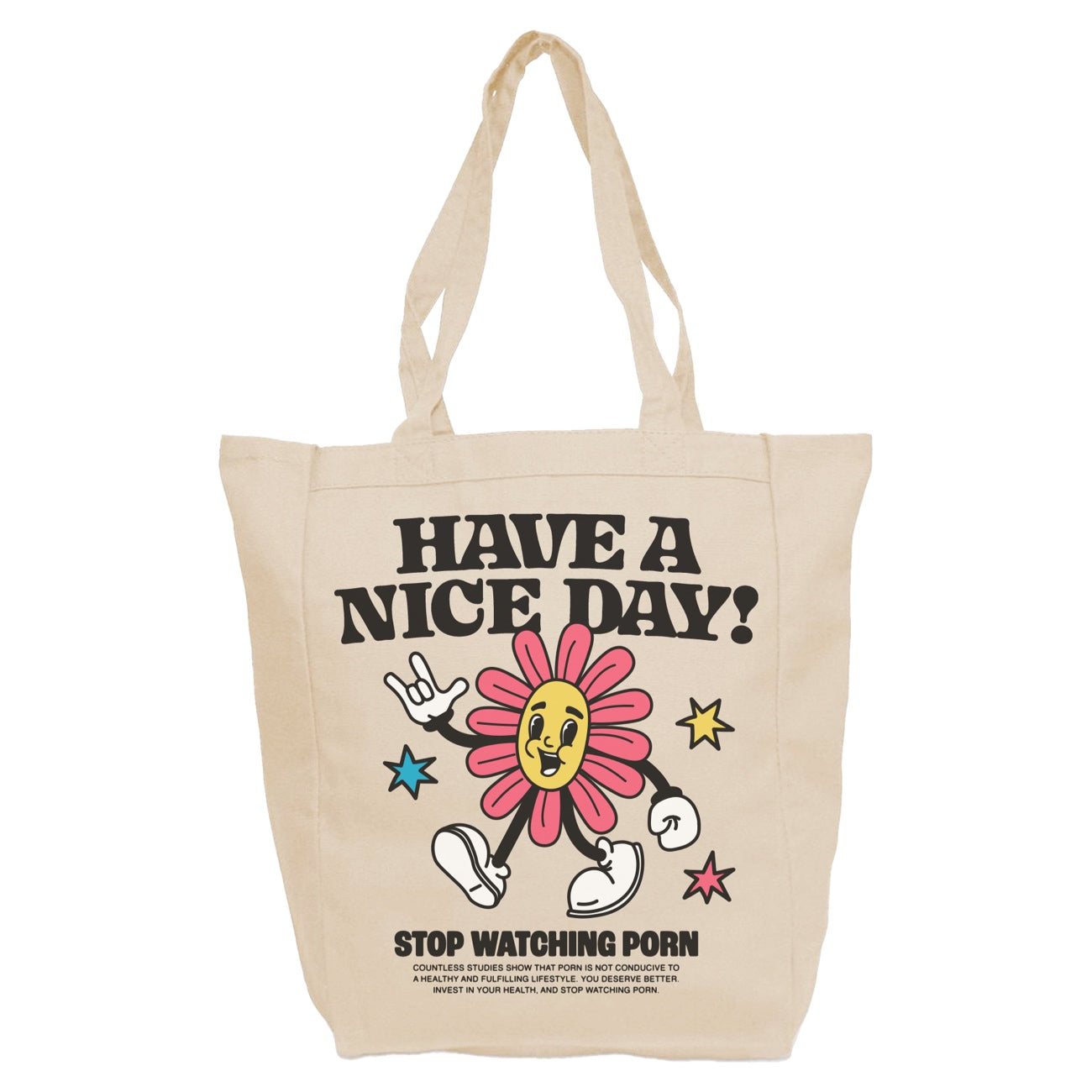 Have A Nice Day Flower Tote