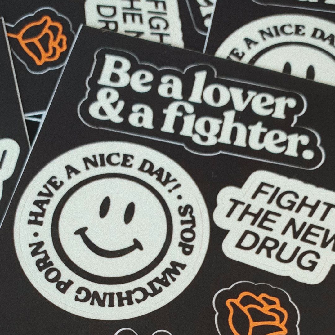Be A Lover & A Fighter Sticker Sheet
